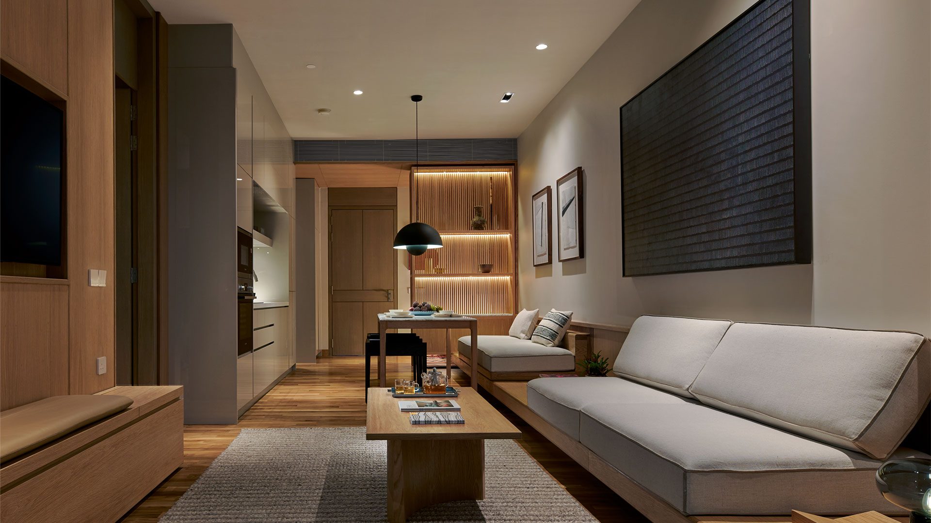 The living area of the Type A show unit